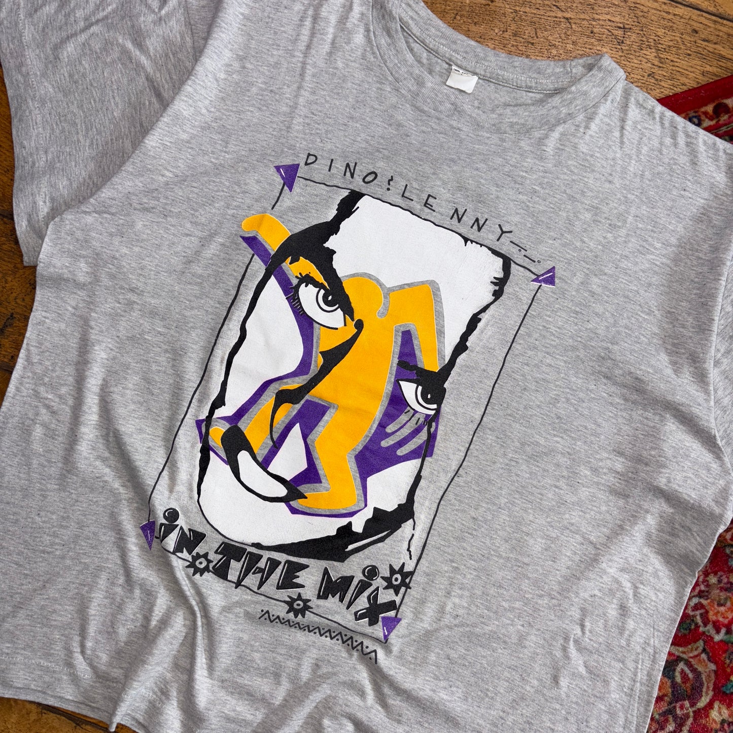 Vintage 90s Dino Lenny DJ Jazz Music Single Stitch Graphic T-Shirt - XL