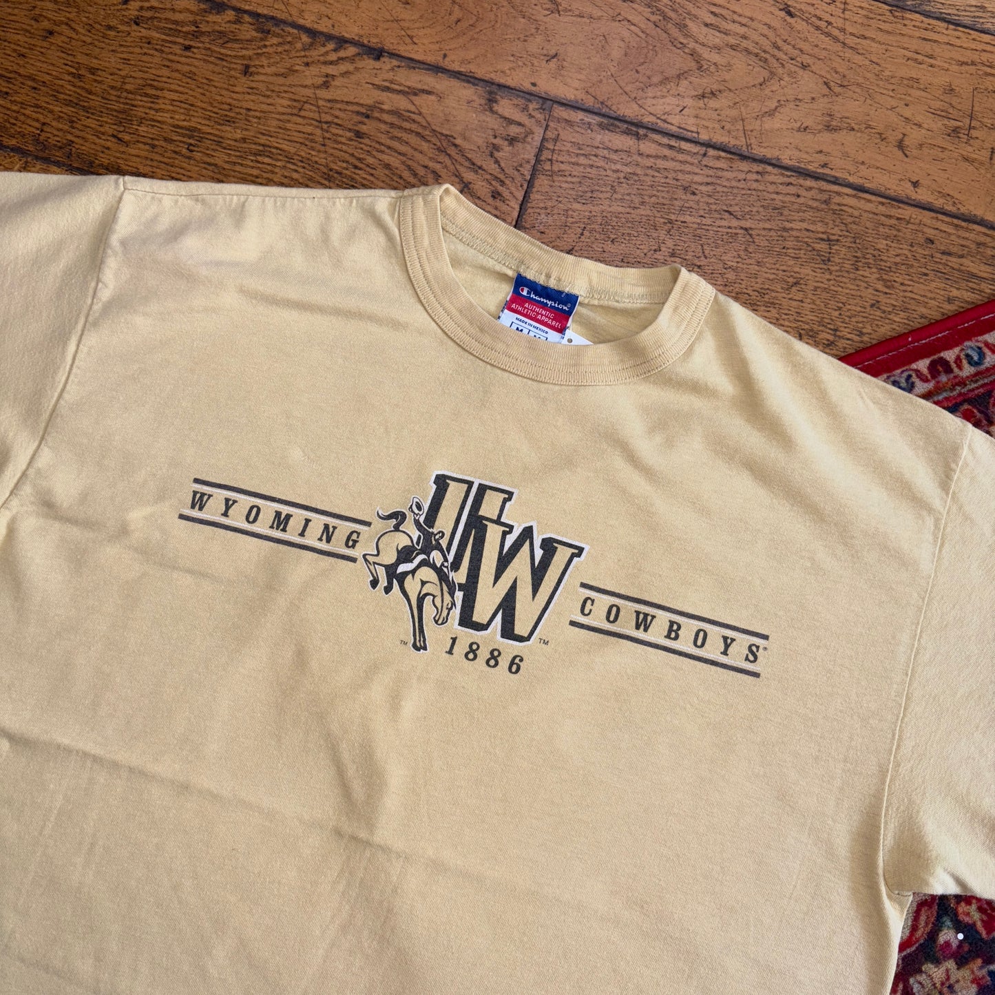 Vintage Champion Cowboy Western Yellow Graphic T-Shirt - M