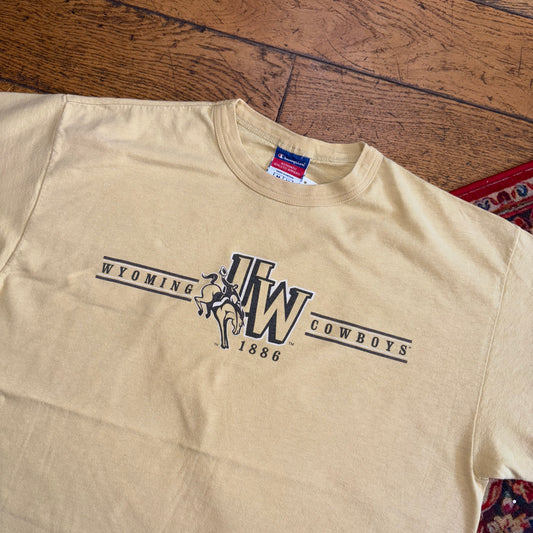Vintage Champion Cowboy Western Yellow Graphic T-Shirt - M