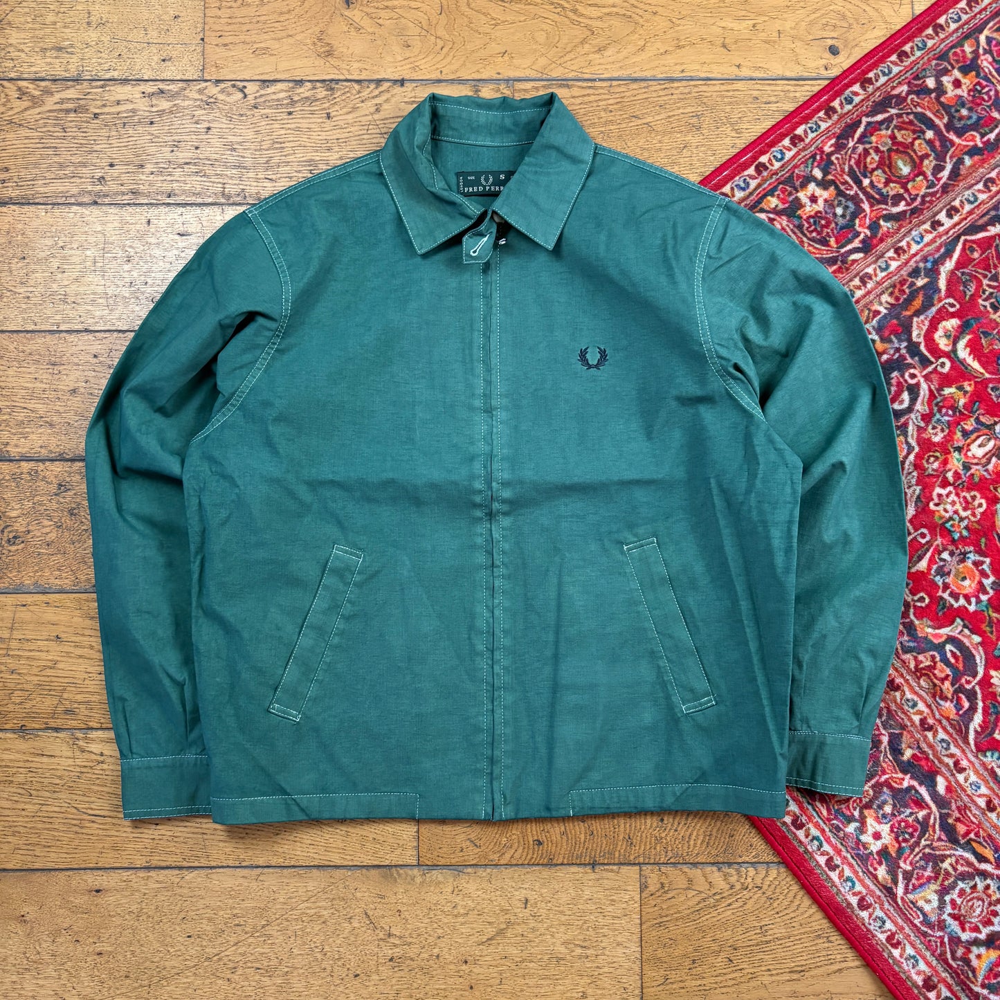 Vintage Fred Perry Harrington Green Jacket - M