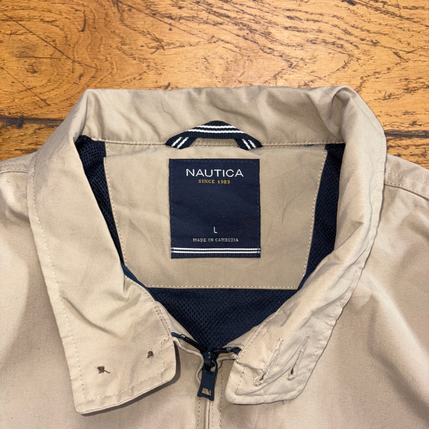 Vintage Nautica Light Brown Harrington Jacket - XL