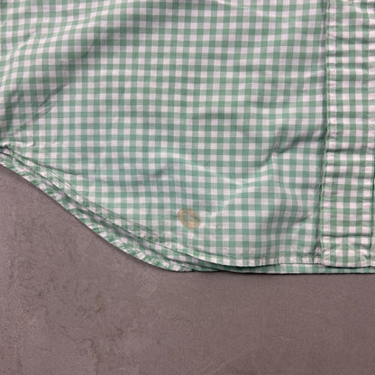 Vintage Ralph Lauren Golf Check Plaid Green Short Sleeve Shirt - M