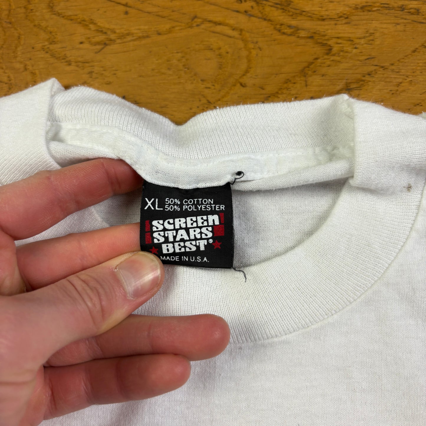 Vintage 1989 Friends White Funny Single Stitch Graphic T-Shirt - M