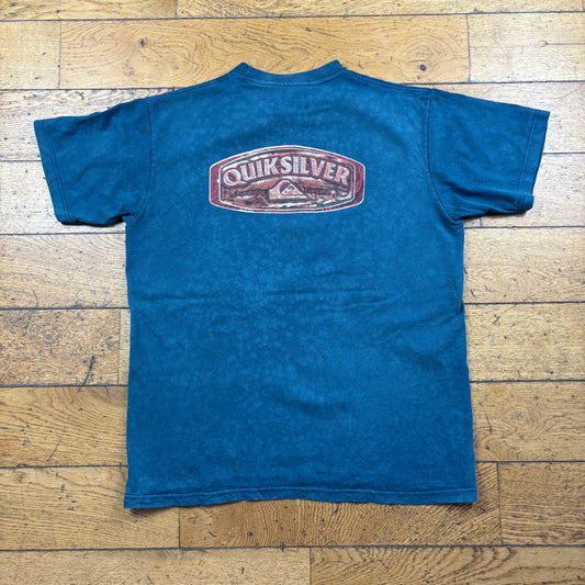 Vintage Quiksilver Blue Surfwear Graphic T-Shirt - M