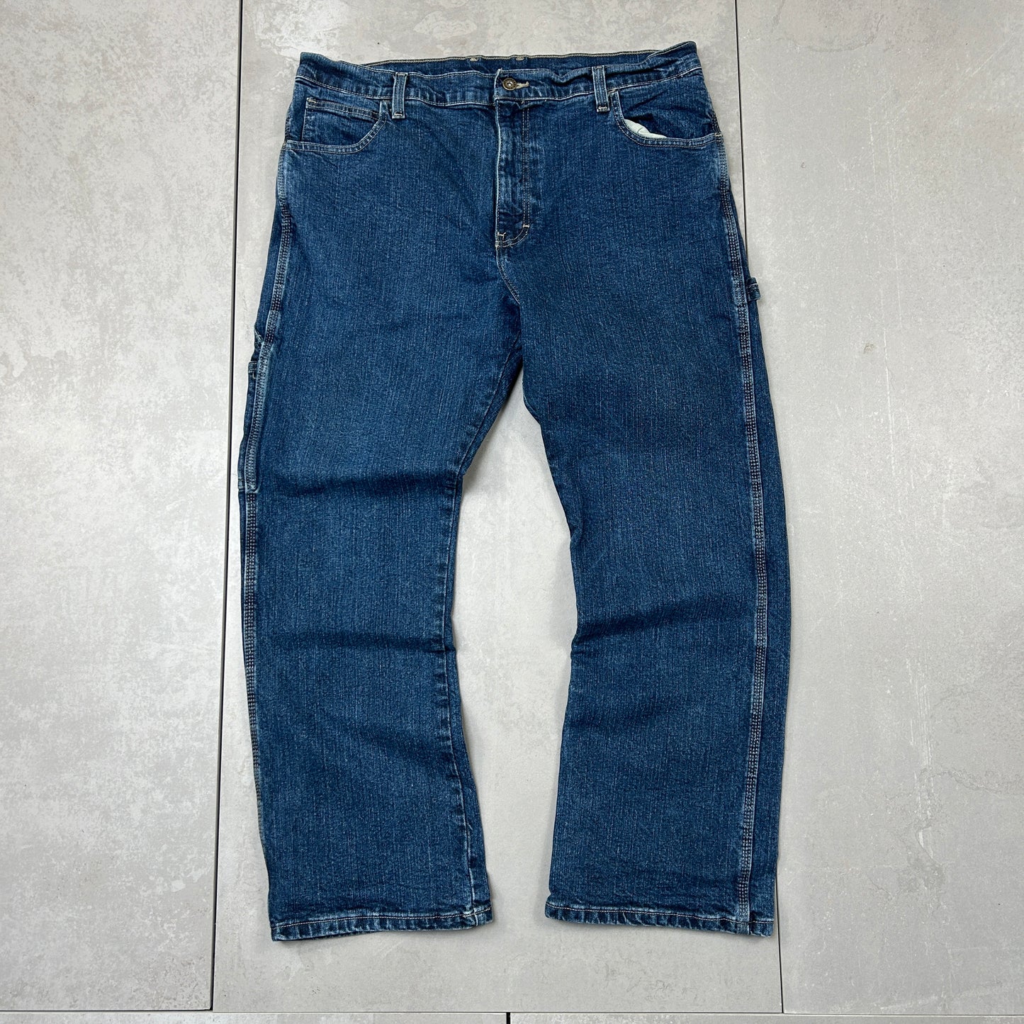 Vintage Dickies Blue Workwear Carpenter Baggy Jeans - 38