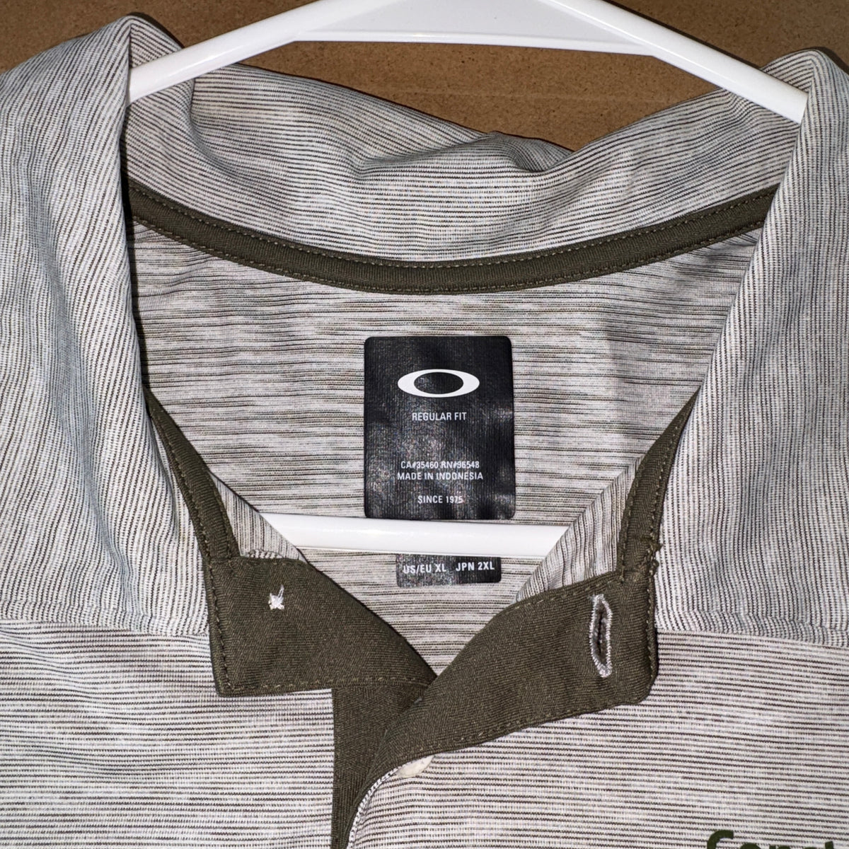 Oakley Cream Grey Polo T Shirt - M