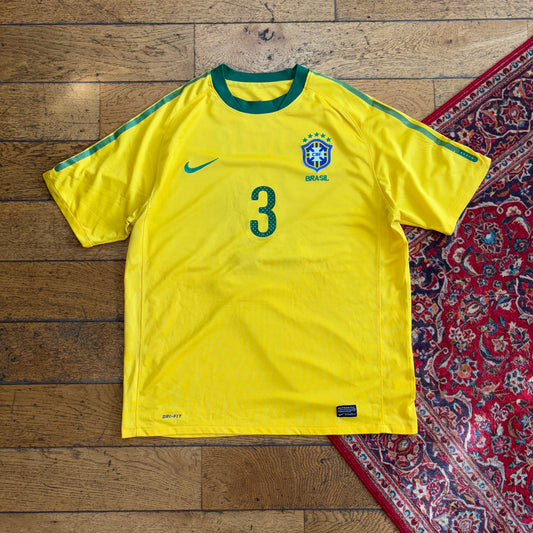 Vintage Nike Brazil Lucio Yellow Football Shirt T-Shirt - L