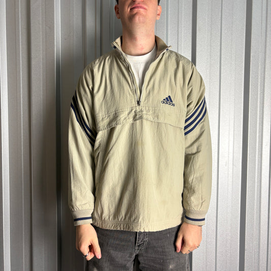 Vintage Nike Brown Cream 90s Tracksuit Track Shell Jacket - L