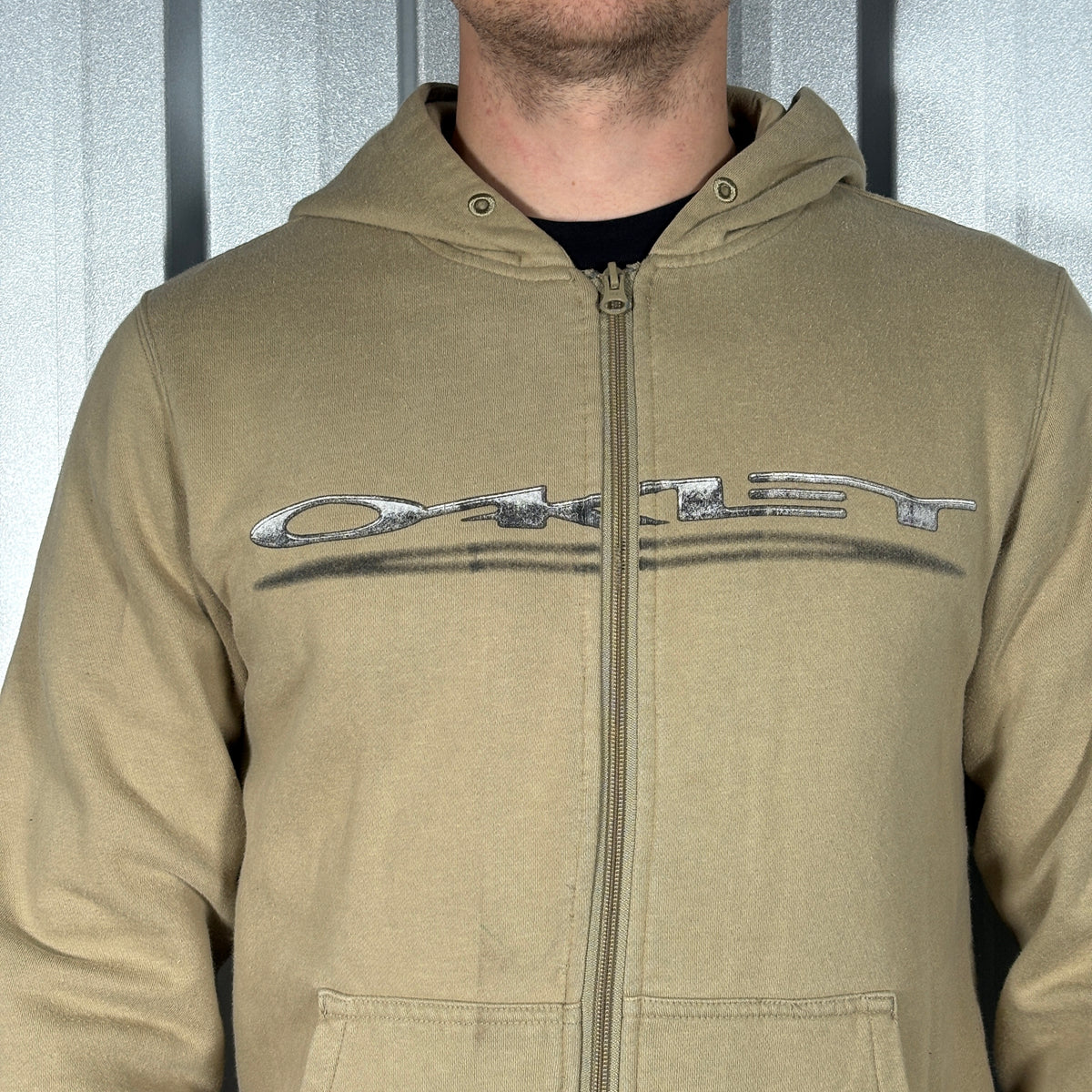 Oakley 00s Green Zip Hoodie Sweatshirt - S