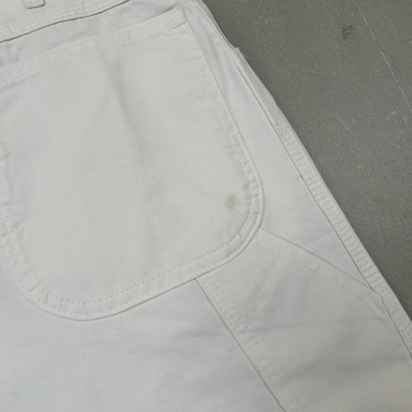 Vintage Dickies Workwear Carpenter White Baggy Shorts - 46