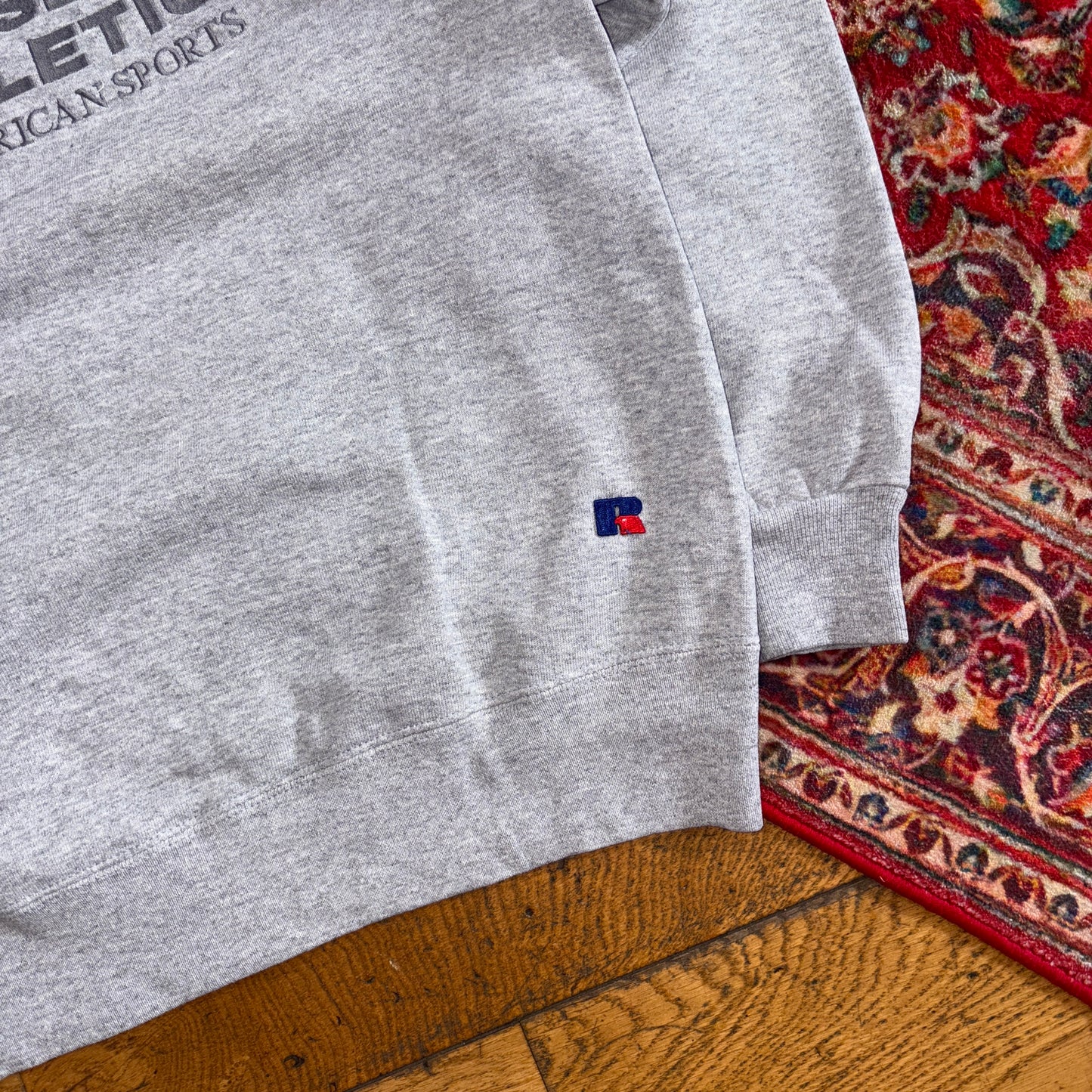 Vintage Russell Athletic Grey Embroidered Sweatshirt - S
