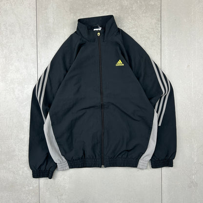 Vintage Adidas Y2K Black Lightweight Shell Track Jacket - M