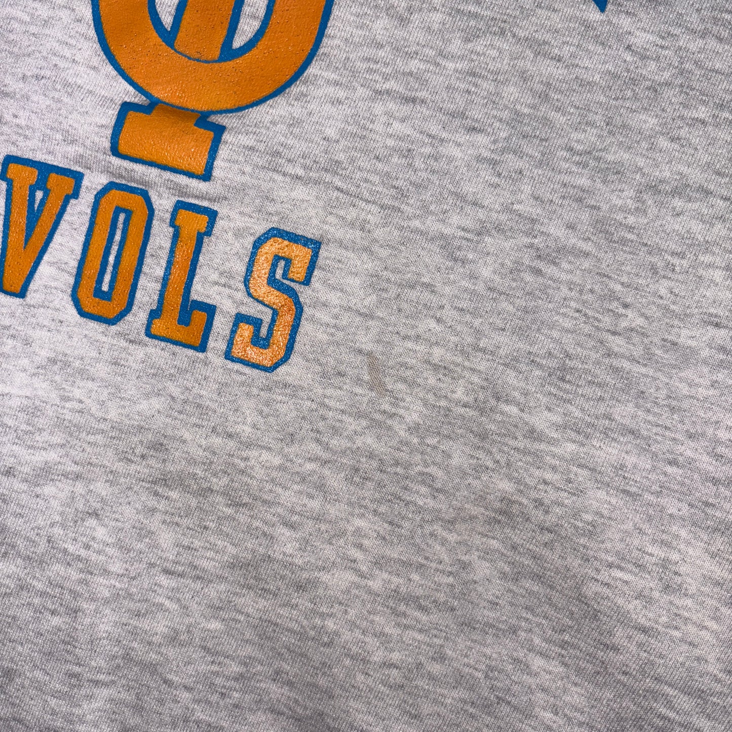 Vintage 90s Russell Athletic Grey College Boxy Sweatshirt - L