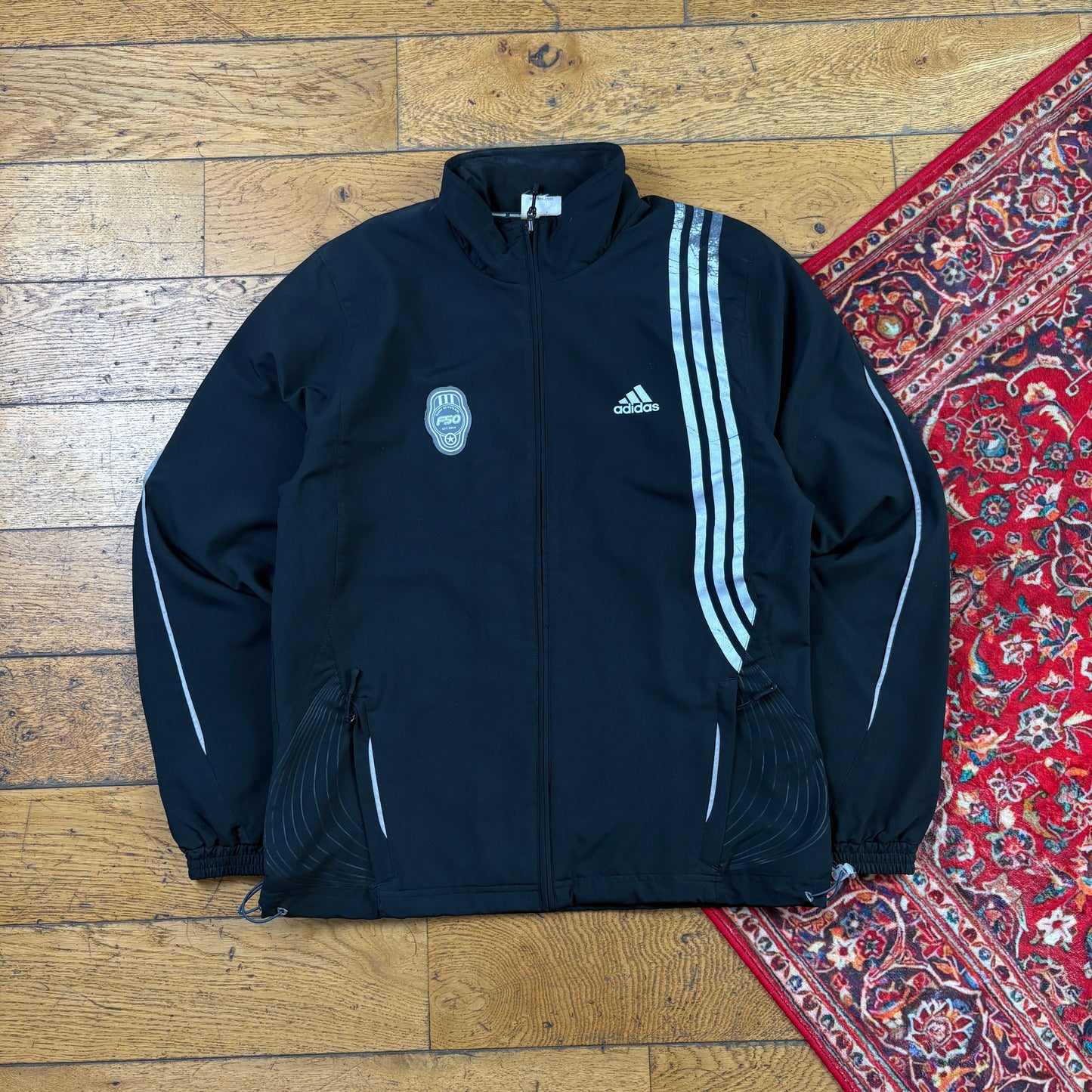 Vintage Adidas Black Tracksuit Track Shell Windbreaker Jacket - M