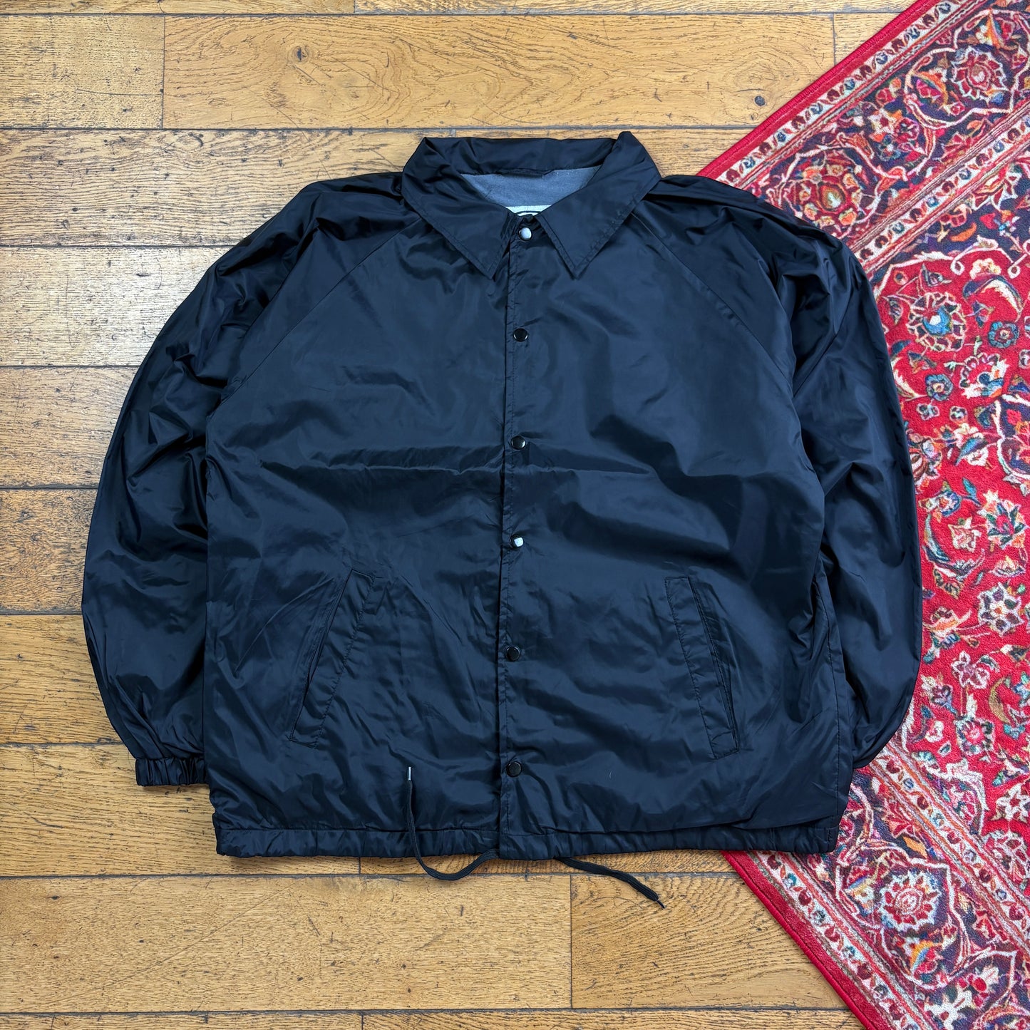Vintage Black Nylon Coach Harrington Jacket - M
