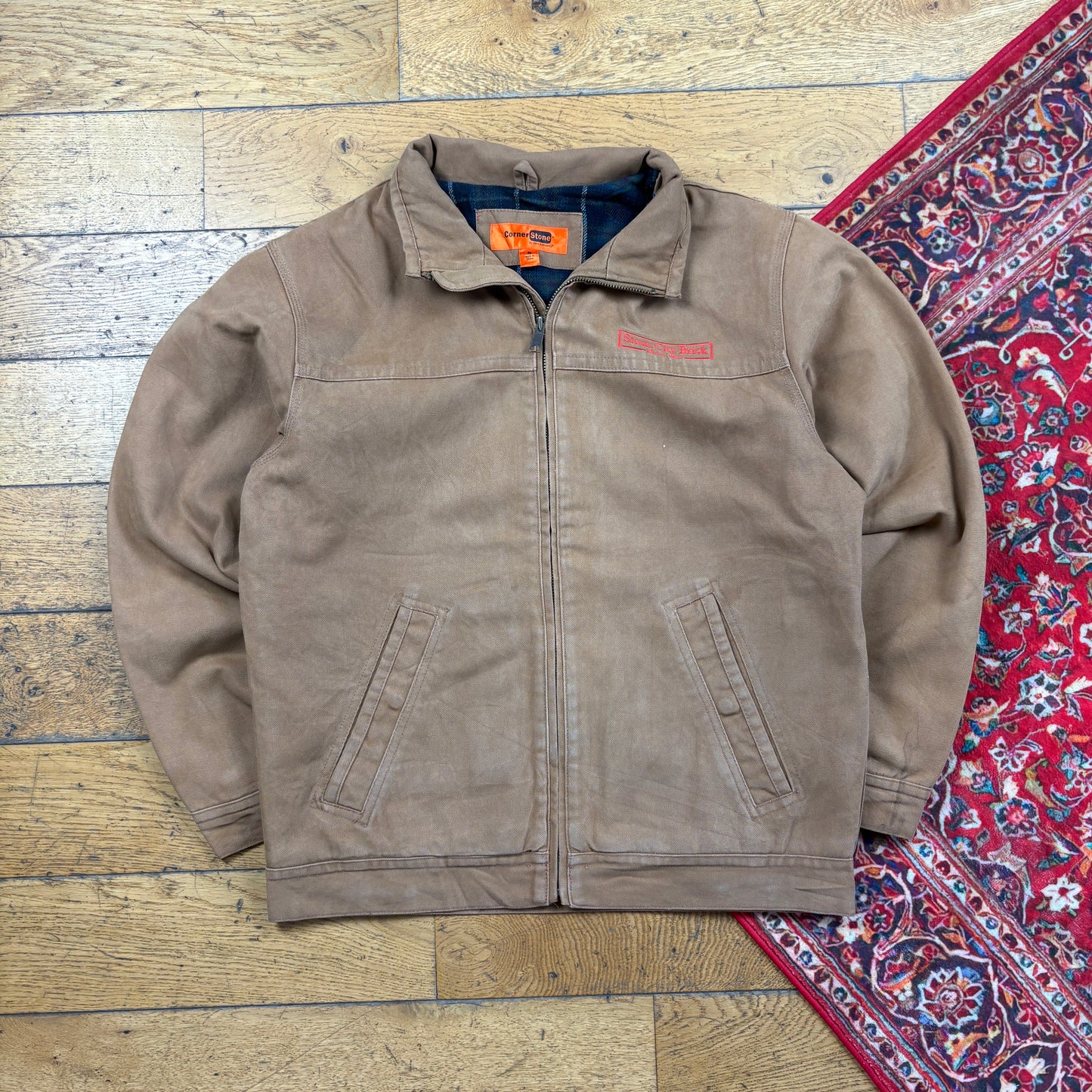 Vintage Workwear Brown Green Heavyweight Detroit Jacket - M