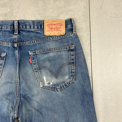 Vintage Levis Straight Blue Denim Jeans - 36