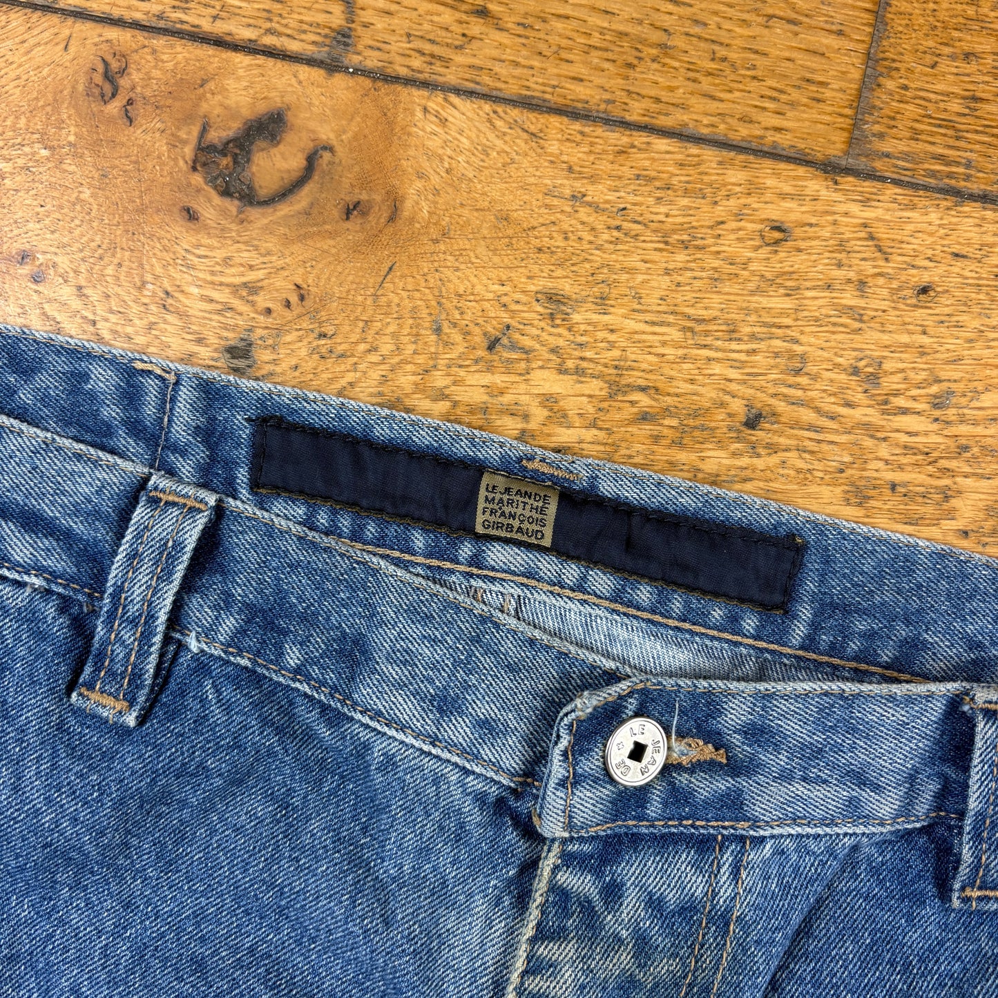 Vintage Marithe Francois Girbaud Blue Embroidered Y2K Hip Hop Baggy Jeans - 38