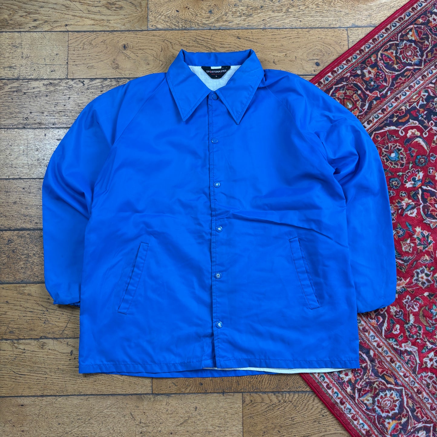 Vintage Blue Nylon Coach Harrington Jacket - L