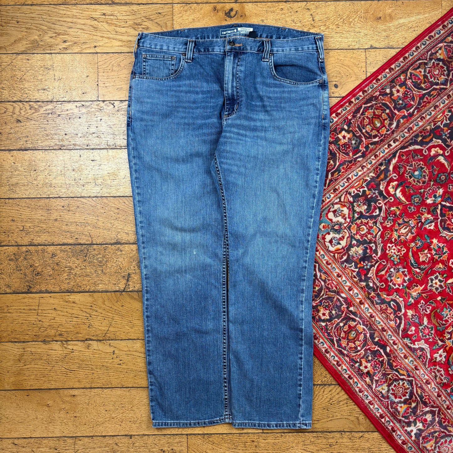 Vintage Carhartt Workwear Blue Carpenter Straight Jeans - 38