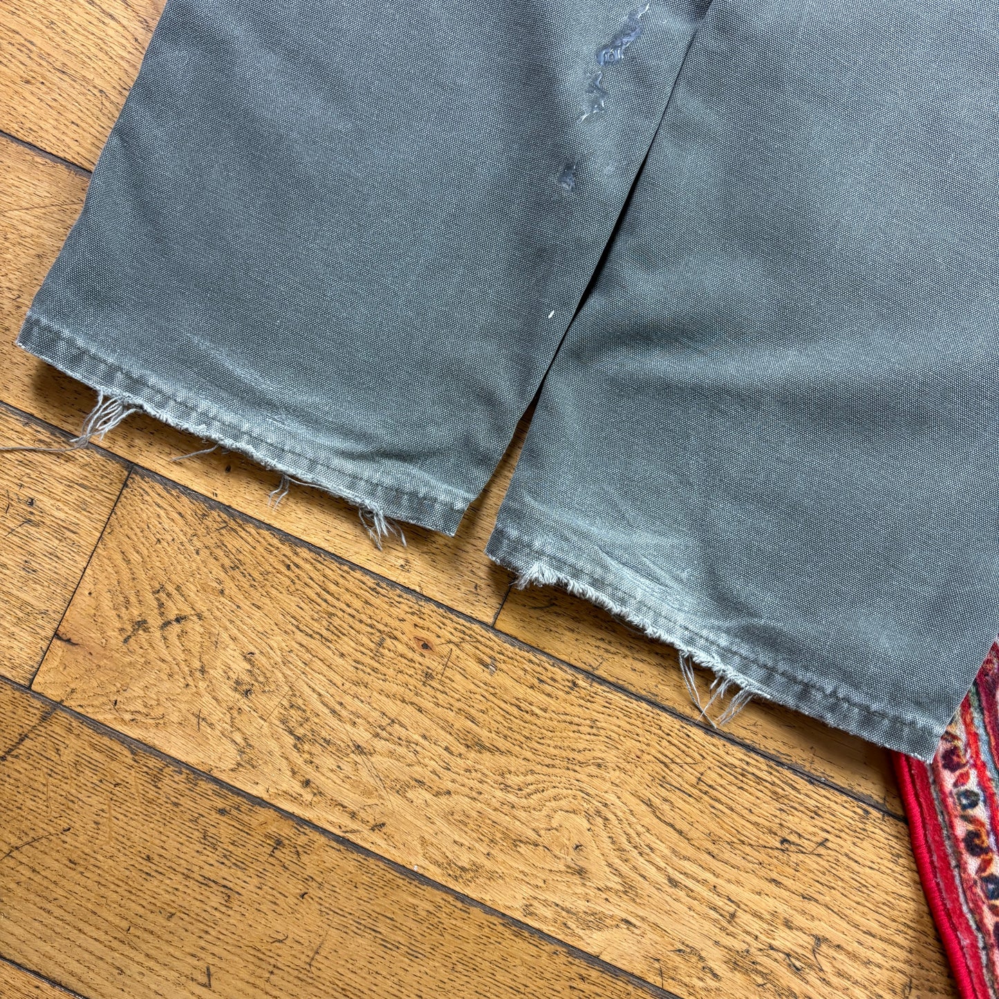 Vintage Carhartt Green Khaki Workwear Carpenter Baggy Trousers - 34