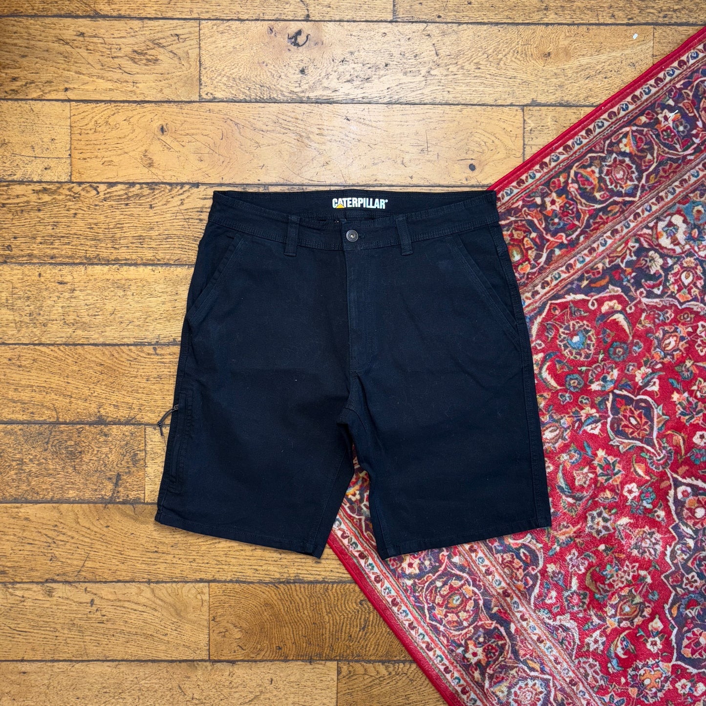 Vintage Caterpillar Black Workwear Denim Shorts - 34