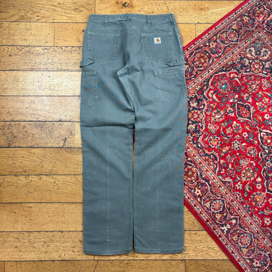Vintage Carhartt Womens Green Workwear Carpenter Baggy Trousers - Size 12