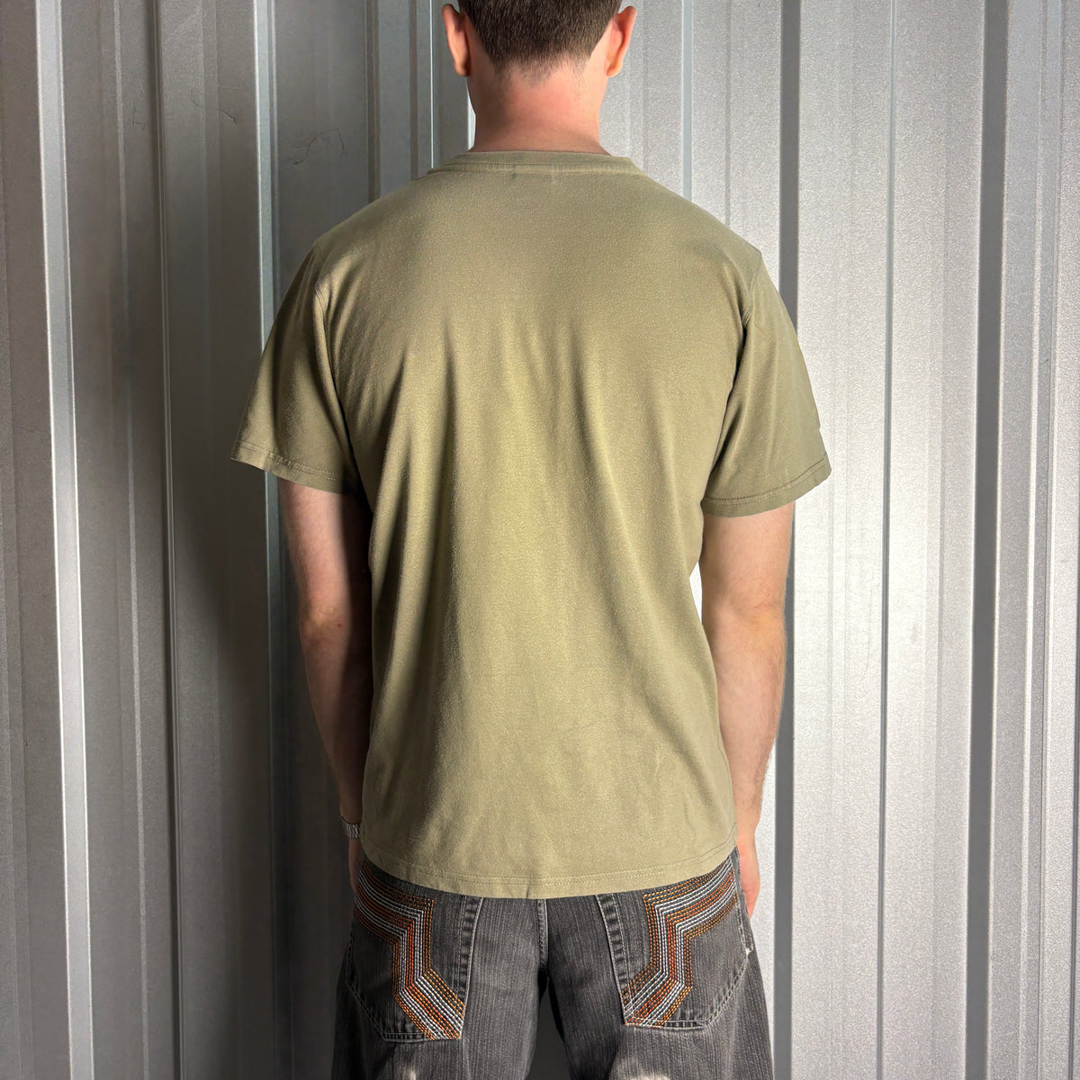Vintage Nike Green Swoosh 00s Y2K Graphic T-Shirt - M