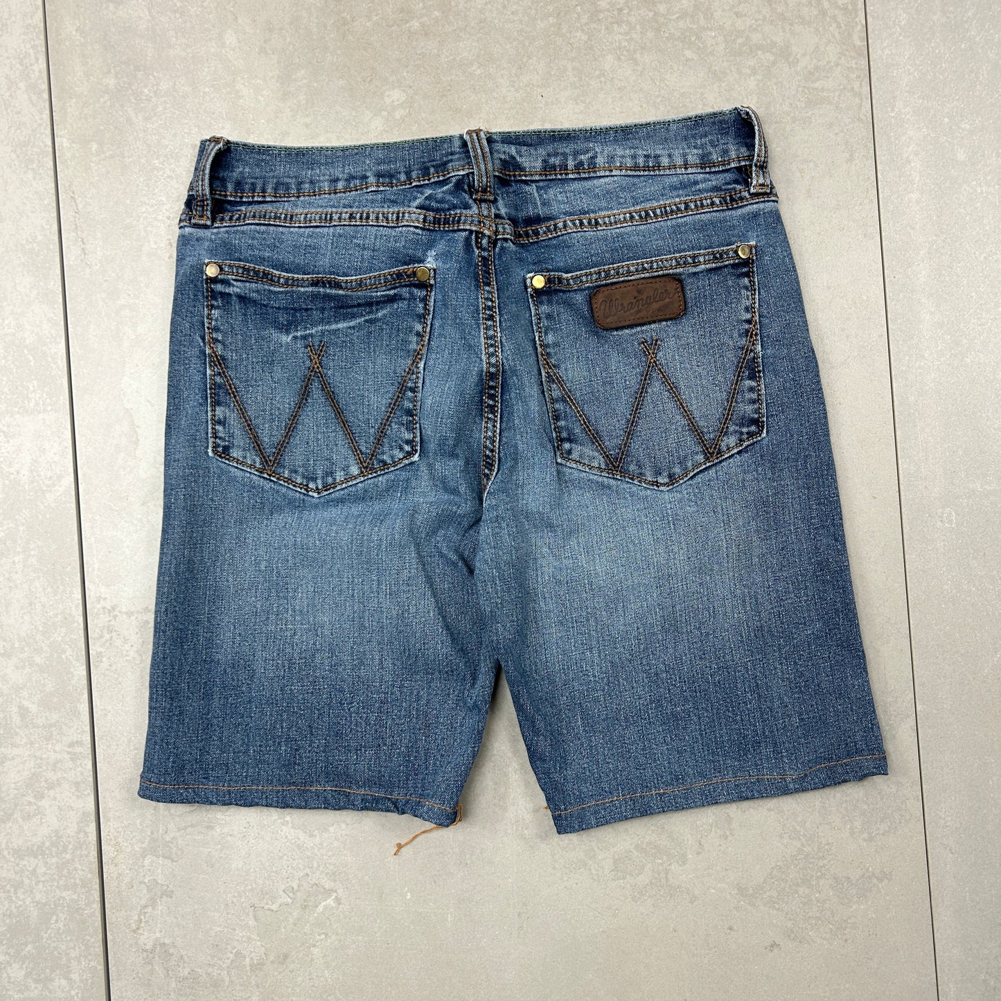 Vintage Wrangler Blue Denim Carpenter Shorts - 31