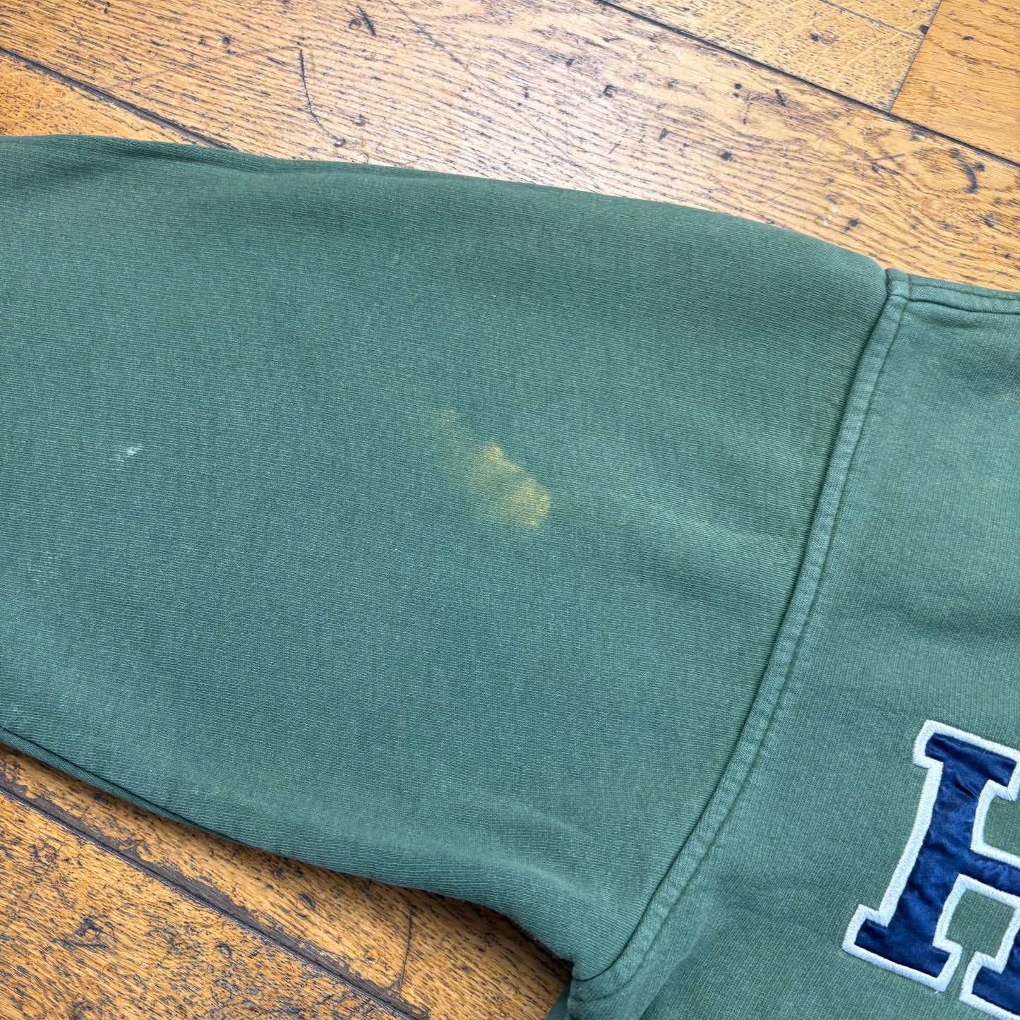 Vintage Tommy Hilfiger Green Boxy Embroidered Sweatshirt - XL