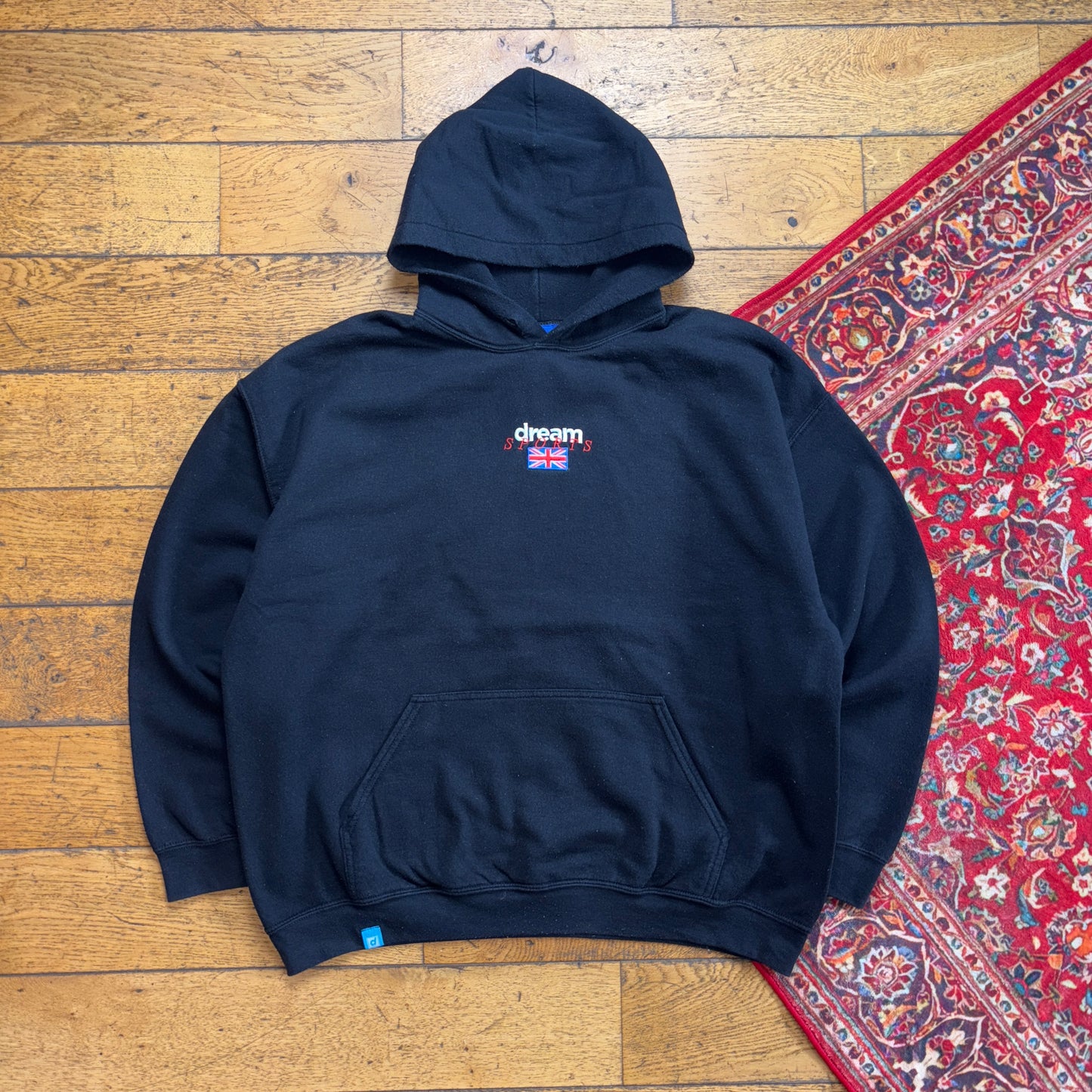 Vintage Dream Sport Black Hoodie Embroidered Sweatshirt - XL
