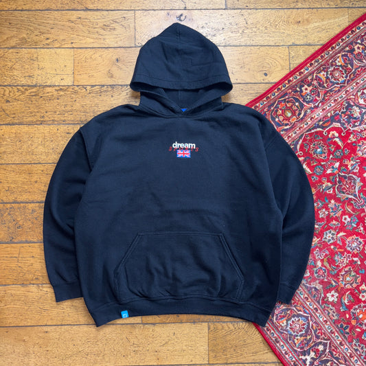 Vintage Dream Sport Black Hoodie Embroidered Sweatshirt - XL