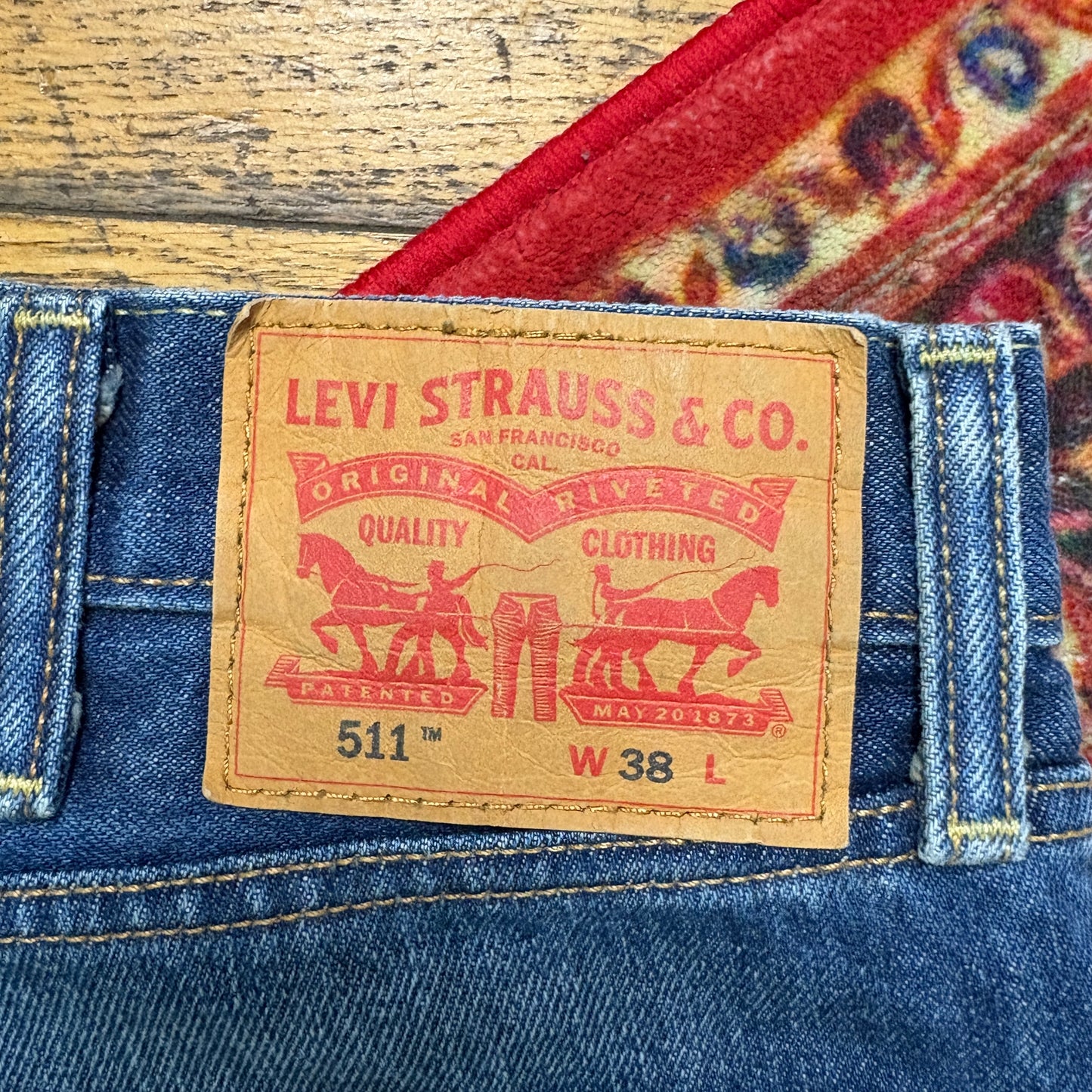 Vintage Levis 511 Slim Blue Denim Shorts - 38