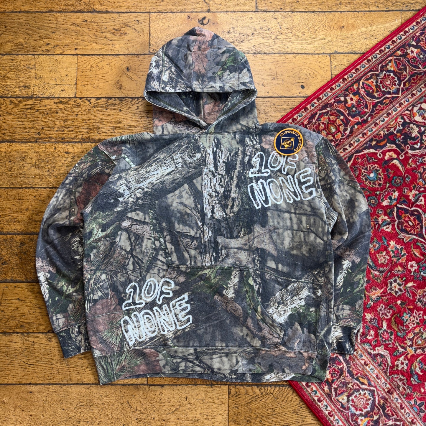 Vintage Realtree Camo Green Hoodie Sweatshirt - XL
