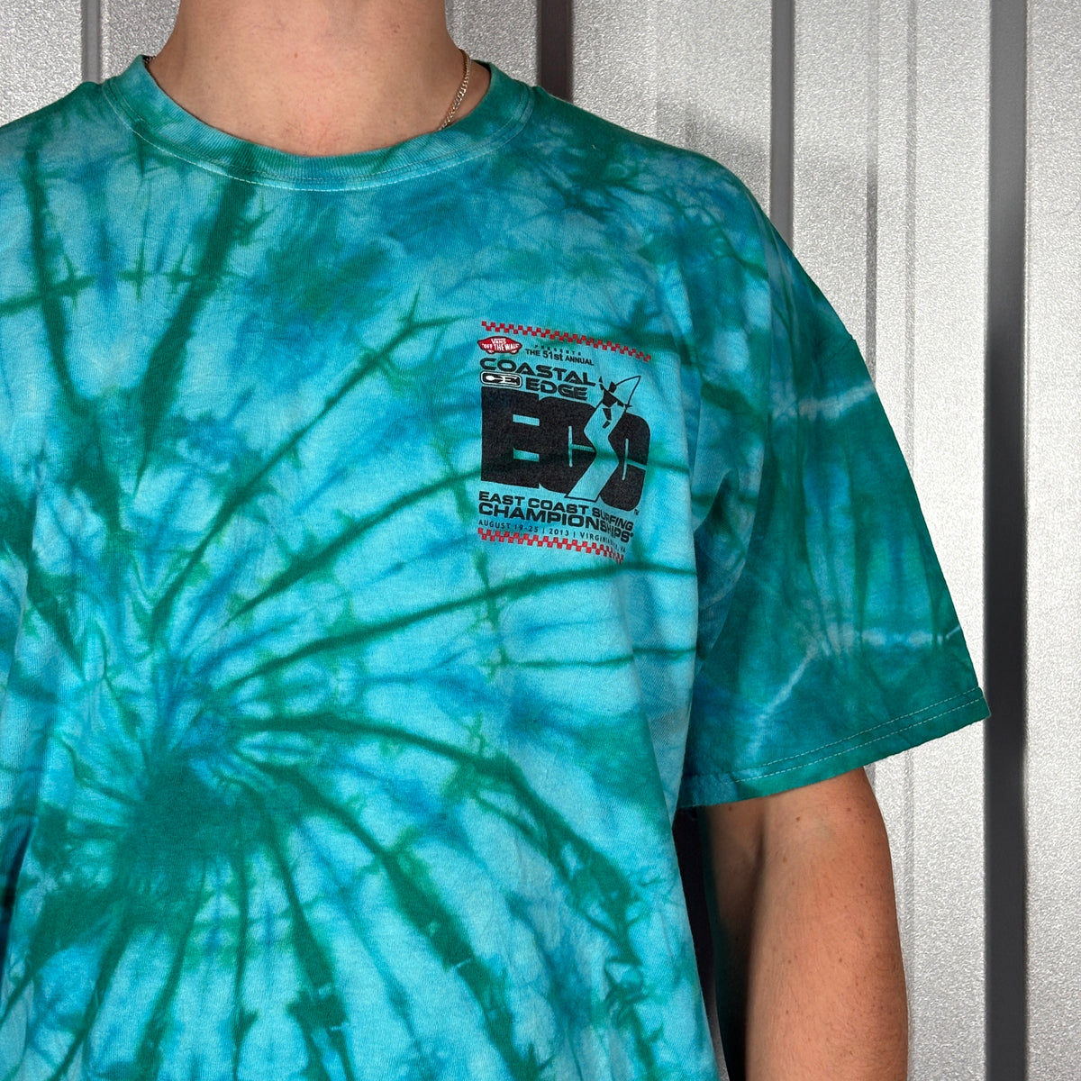 Blue Tie Dye Surfwear T Shirt - XL