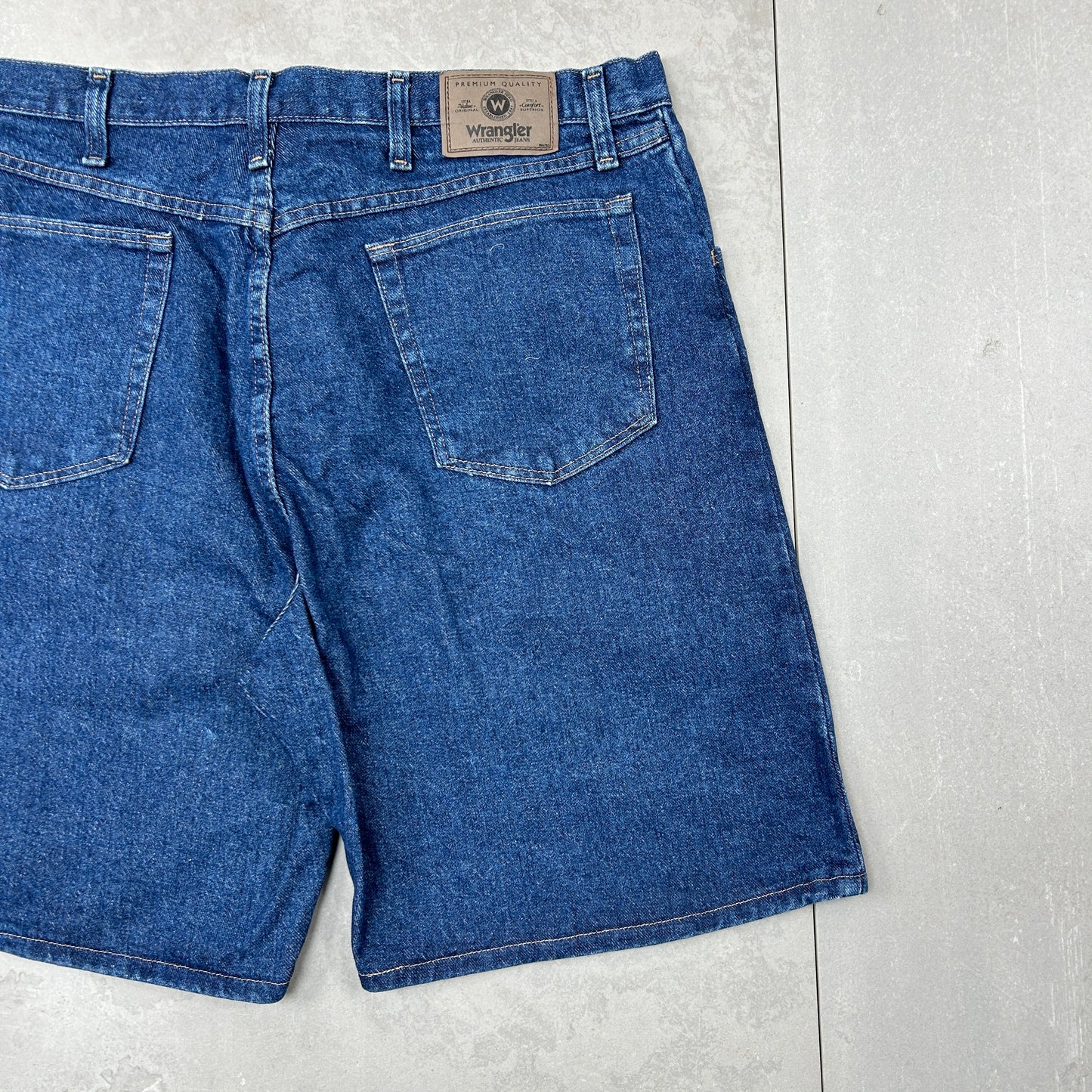 Vintage Wrangler Blue Denim Carpenter Baggy Shorts - 38