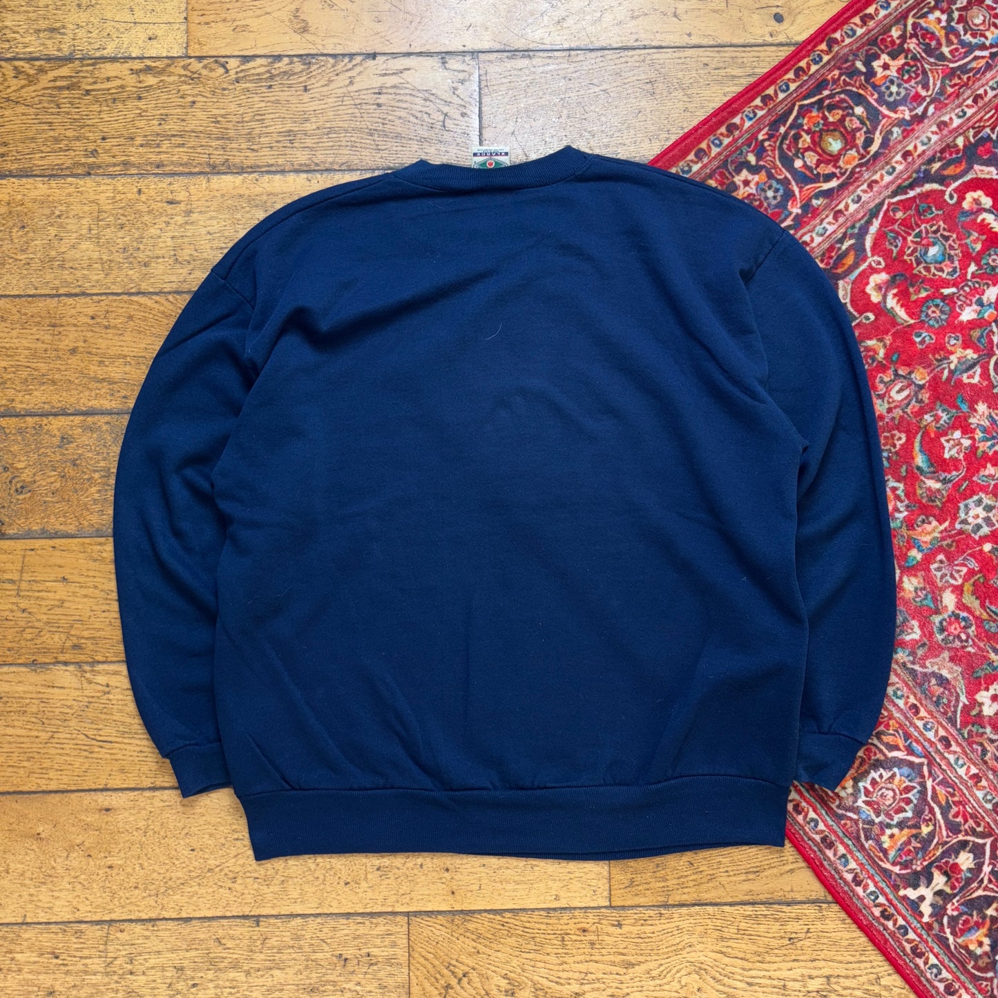 Vintage 90s Notre Dame Fighting Irish USA College Navy Graphic Sweatshirt - XL
