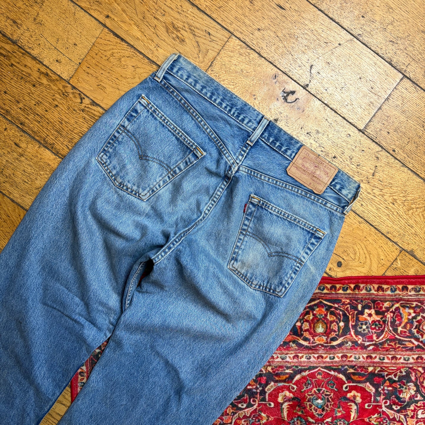 Vintage Levis 518 Straight Blue Denim Jeans - 36S