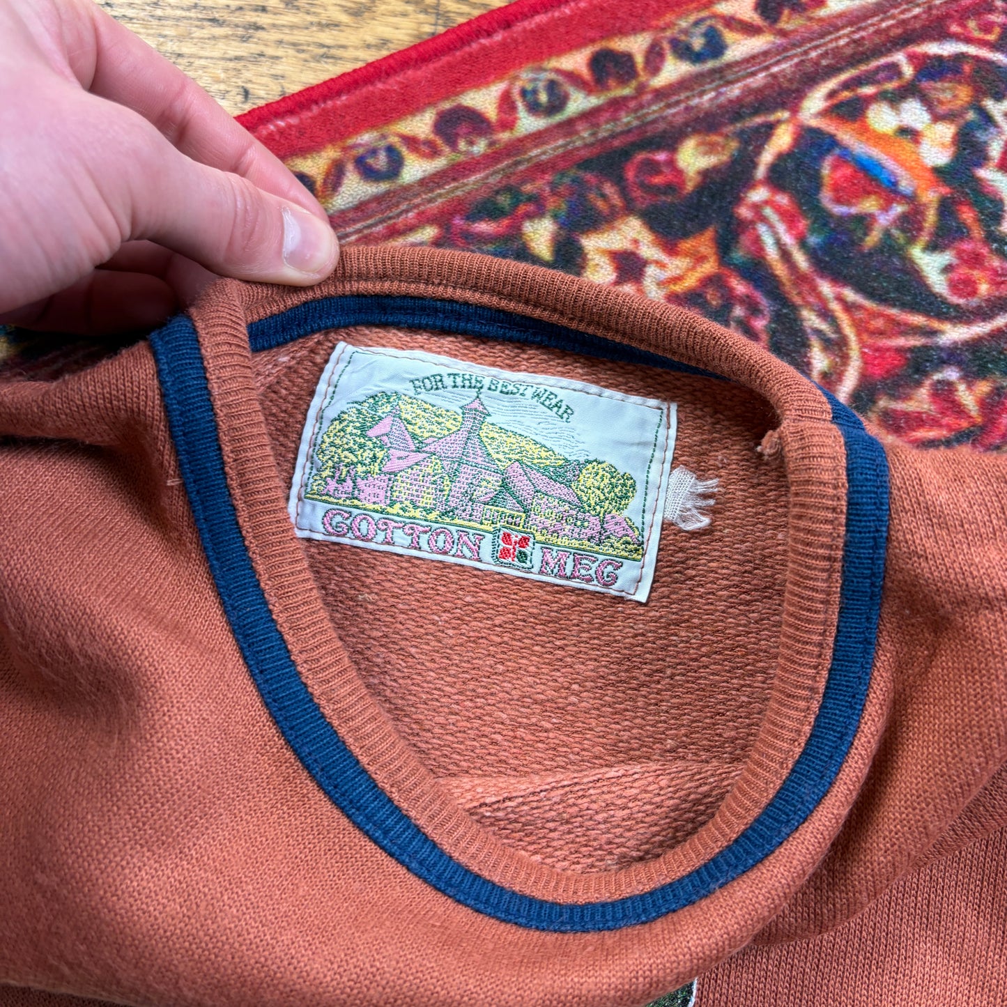 Vintage 90s Brown Embroidered Sweatshirt - L