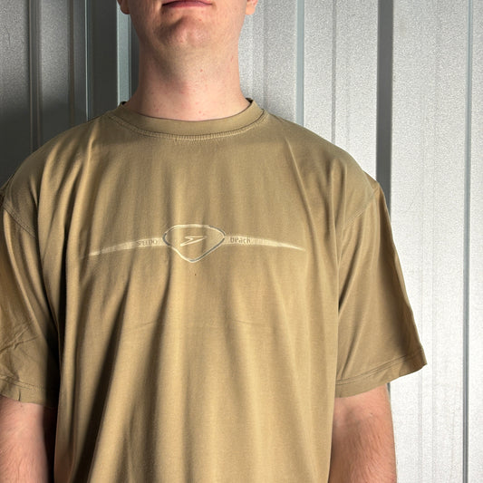 Vintage Speedo 90s Brown Cream Graphic T-Shirt - L