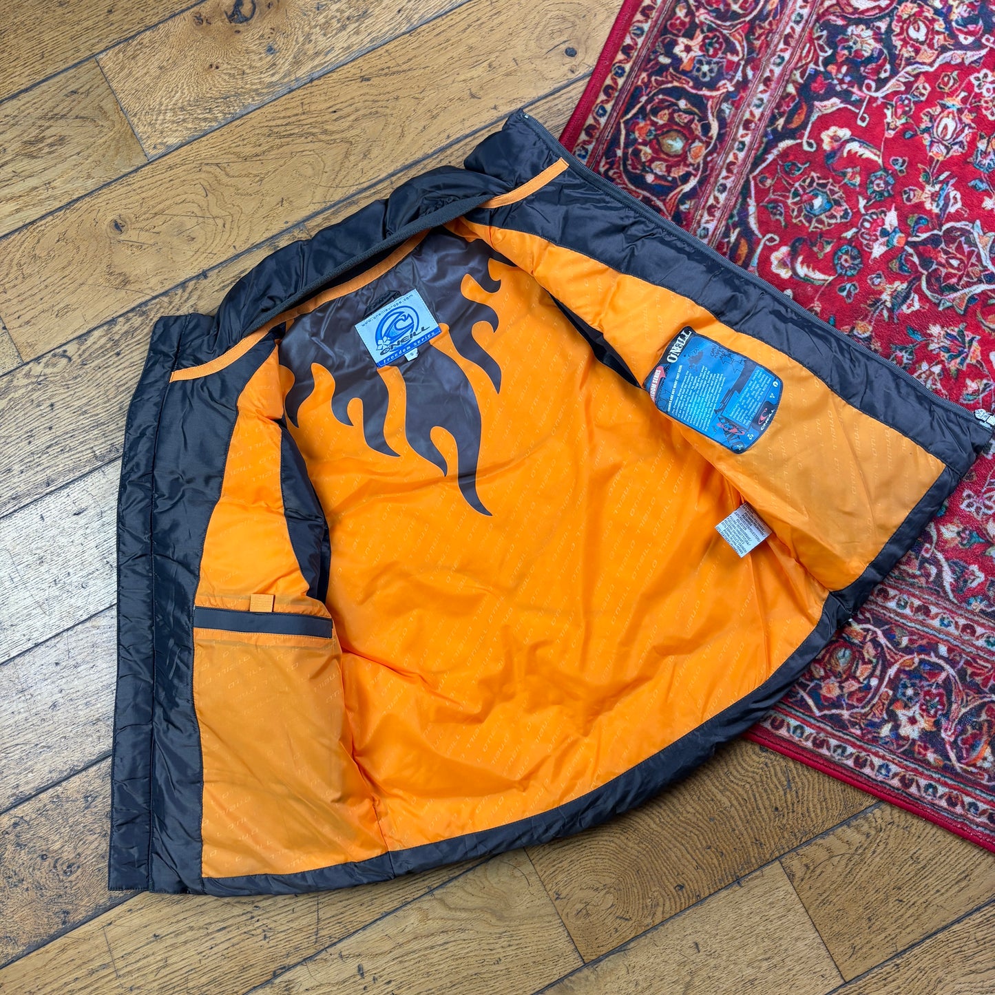 Vintage Oneill Surfwear Grey Womens Gilet Puffer Jacket - Size 8/10