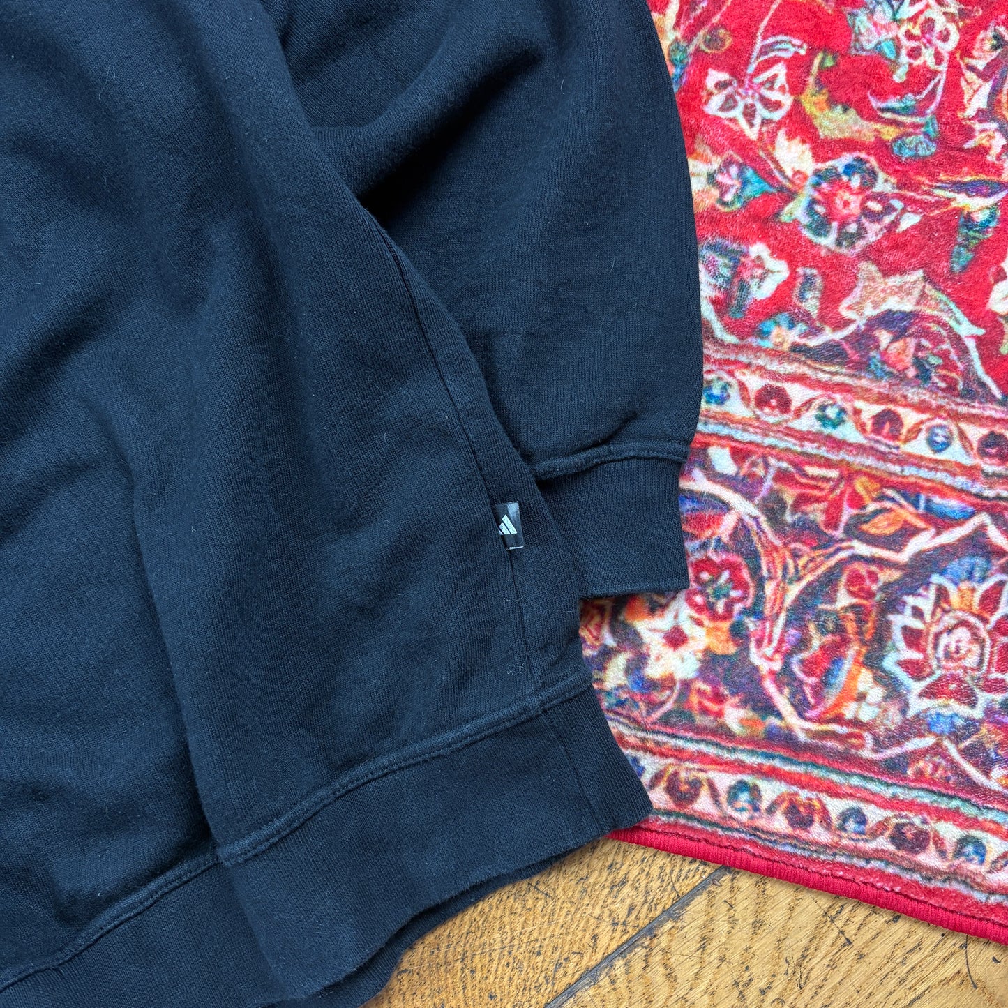 Vintage 90s Adidas Black Embroidered Sweatshirt - L