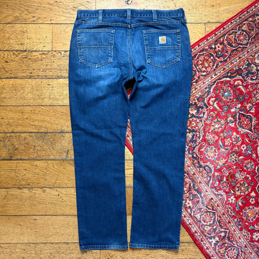 Vintage Carhartt Workwear Carpenter Straight Blue Jeans - 40R