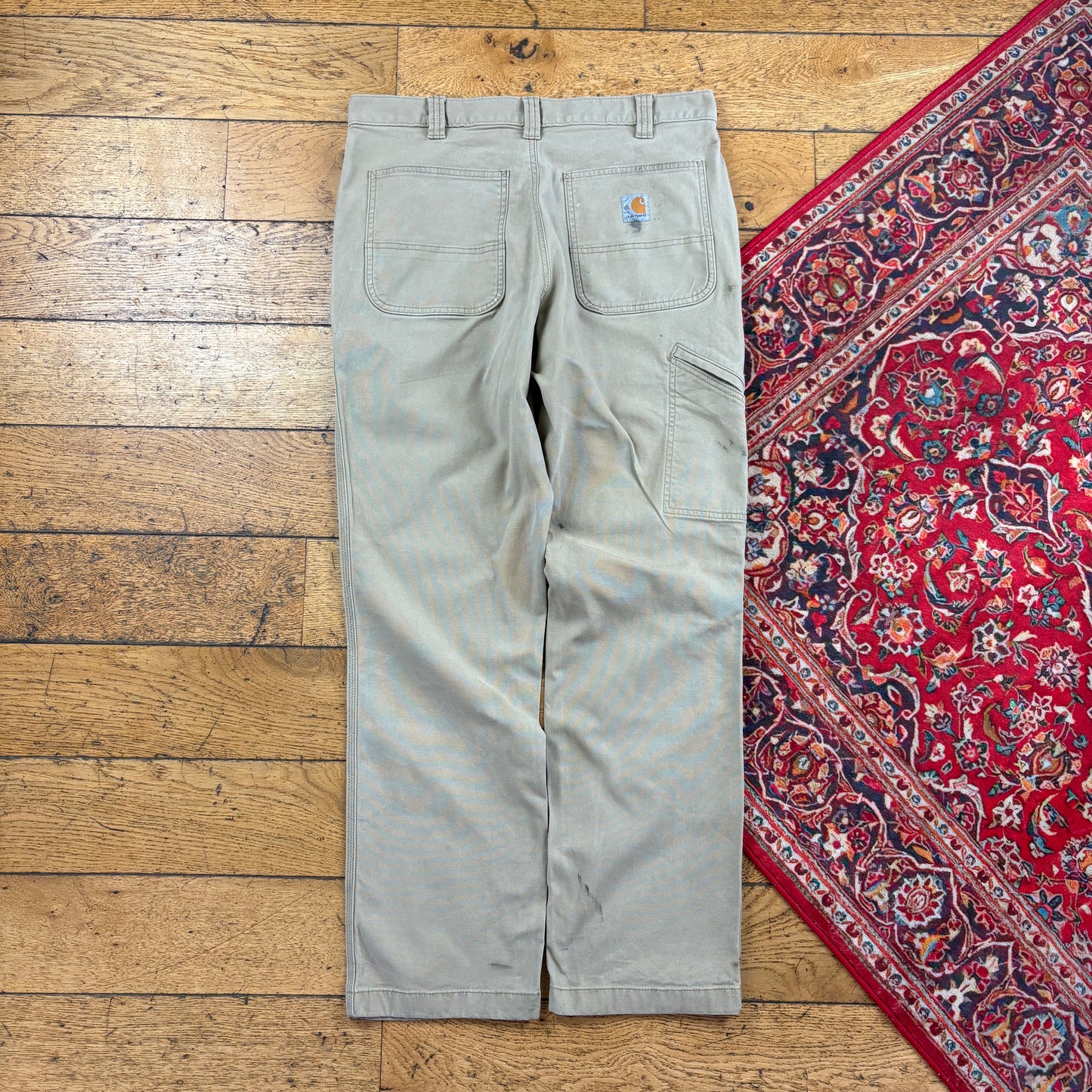 Vintage Carhartt Cream Workwear Carpenter Trousers - 34