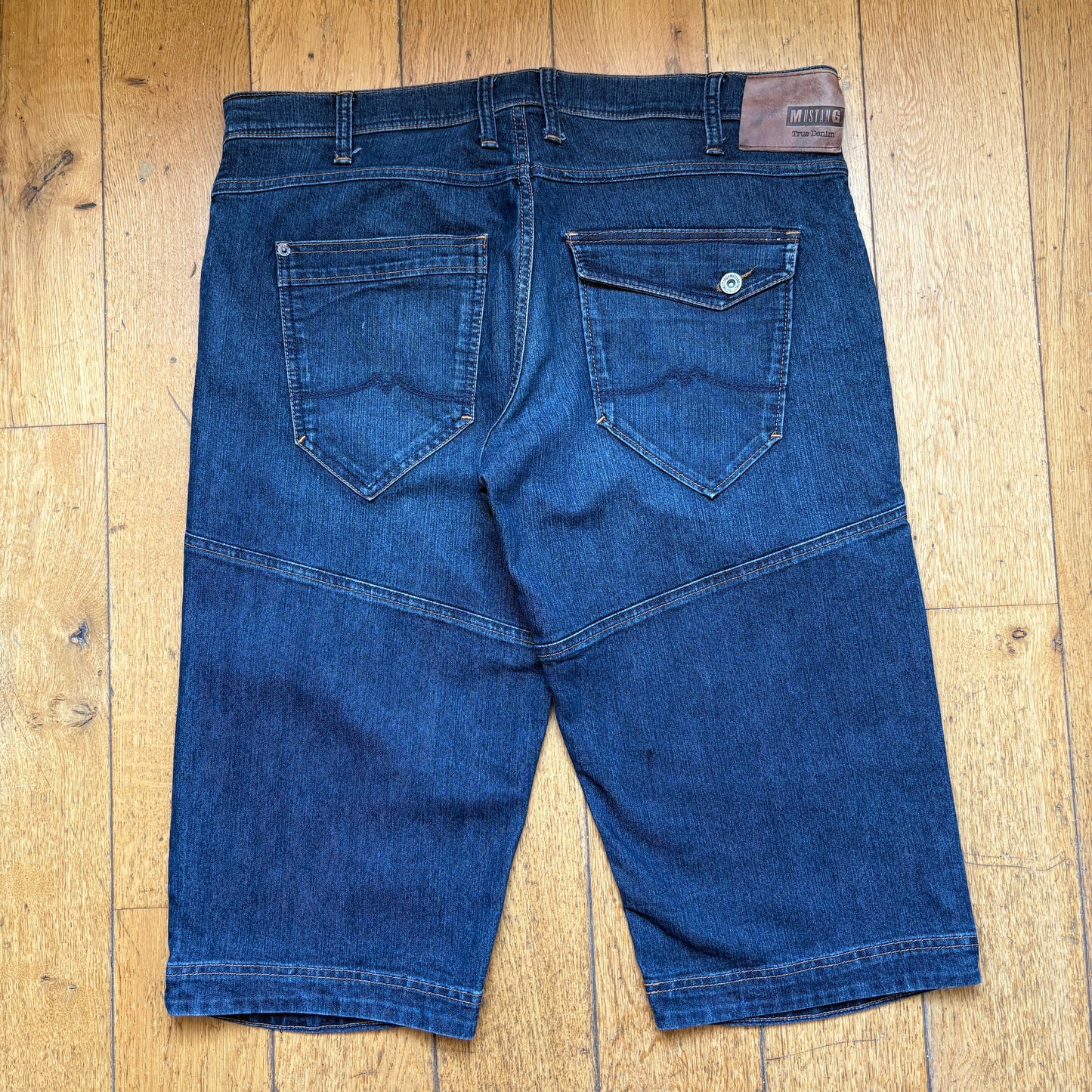 Vintage Embroidered Blue Hip Hop Shorts Jorts - 40
