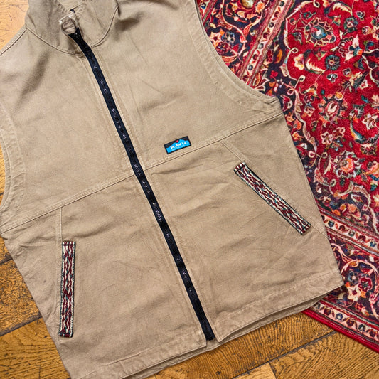 Vintage Brown Workwear Carhartt Style Gilet Vest - M