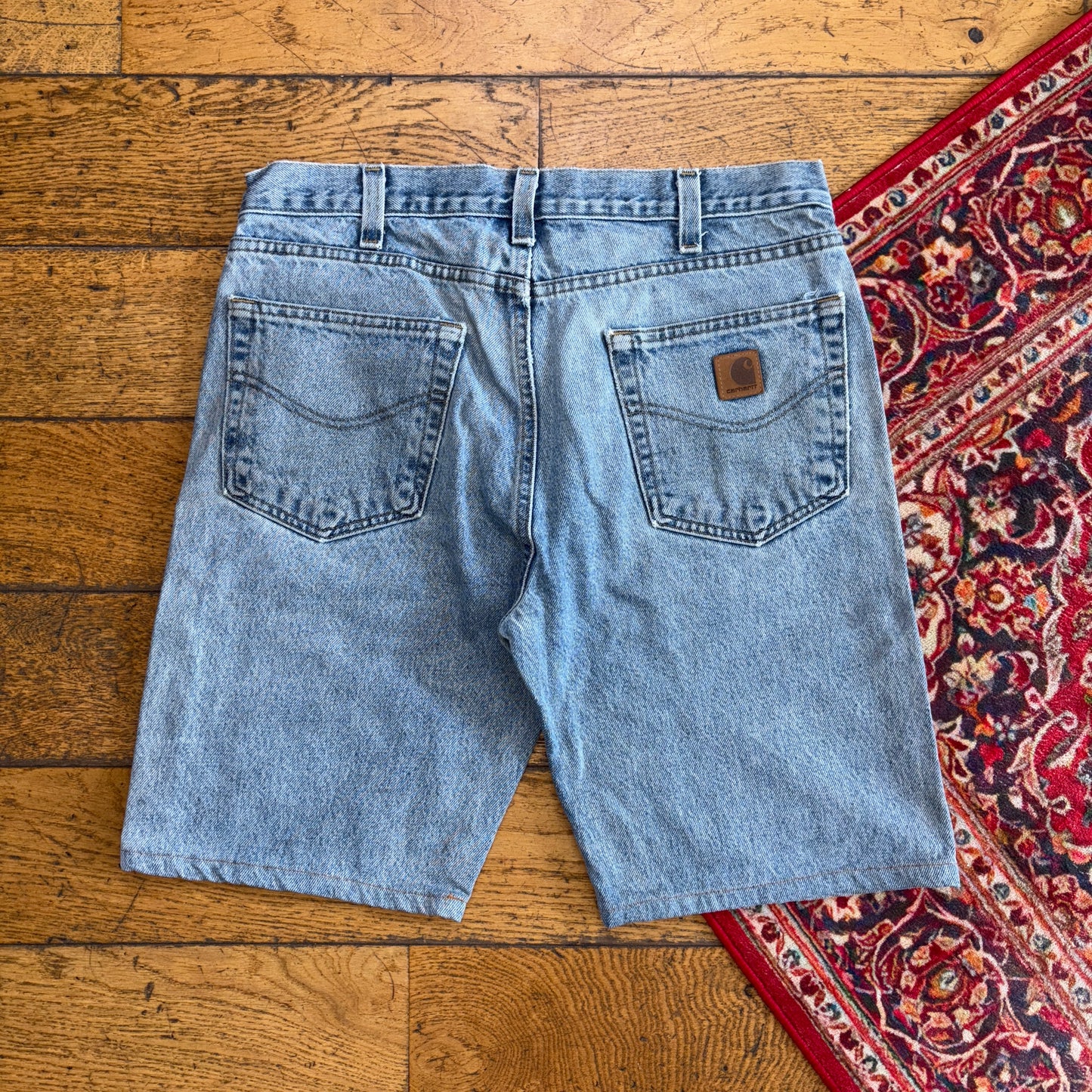 Vintage Carhartt Workwear Baggy Blue Carpenter Shorts - 33