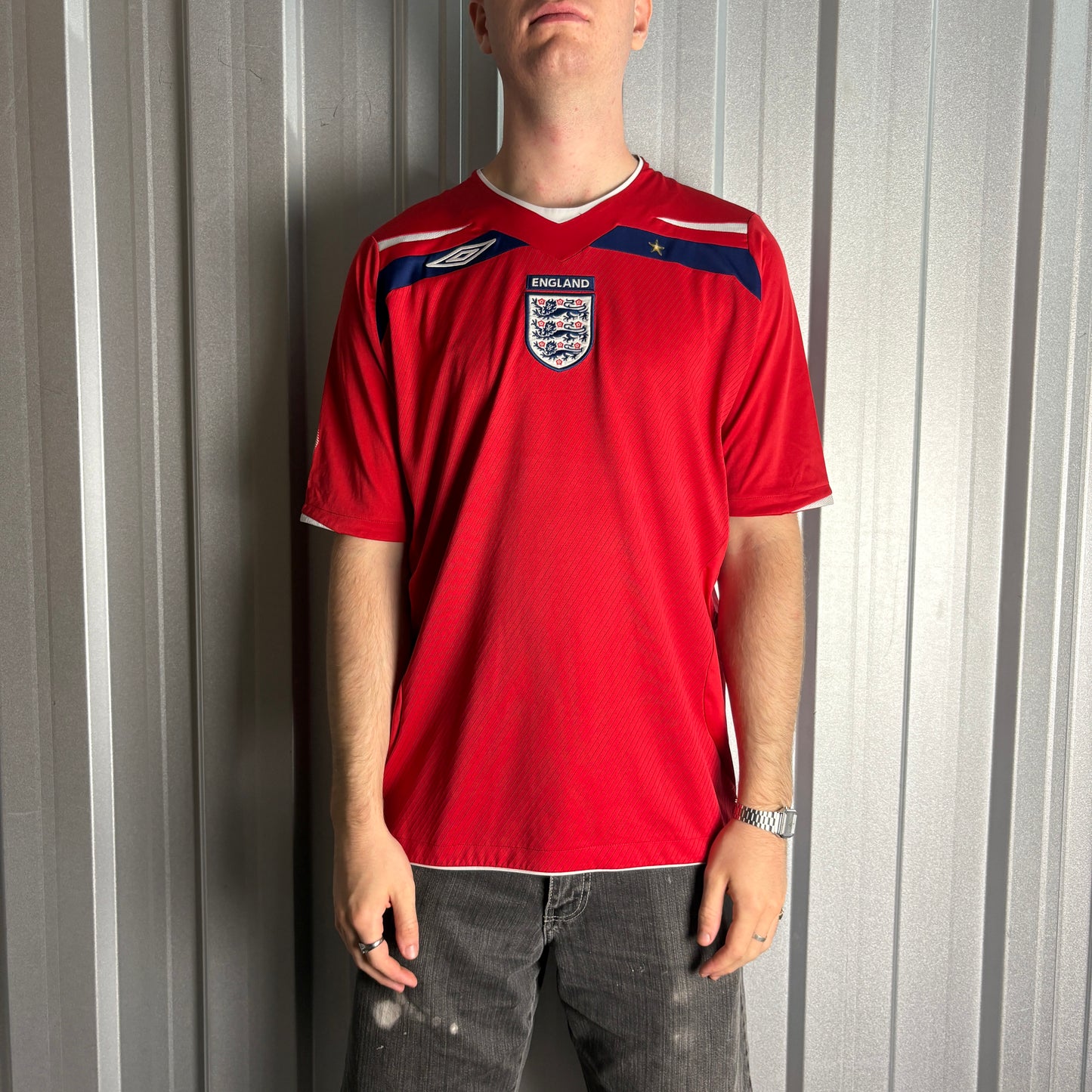 Vintage 08 Umbro Red England Football Shirt - XL