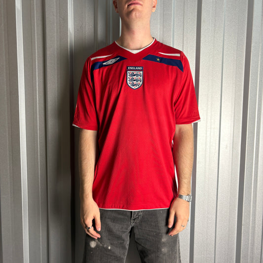 Vintage 08 Umbro Red England Football Shirt - XL