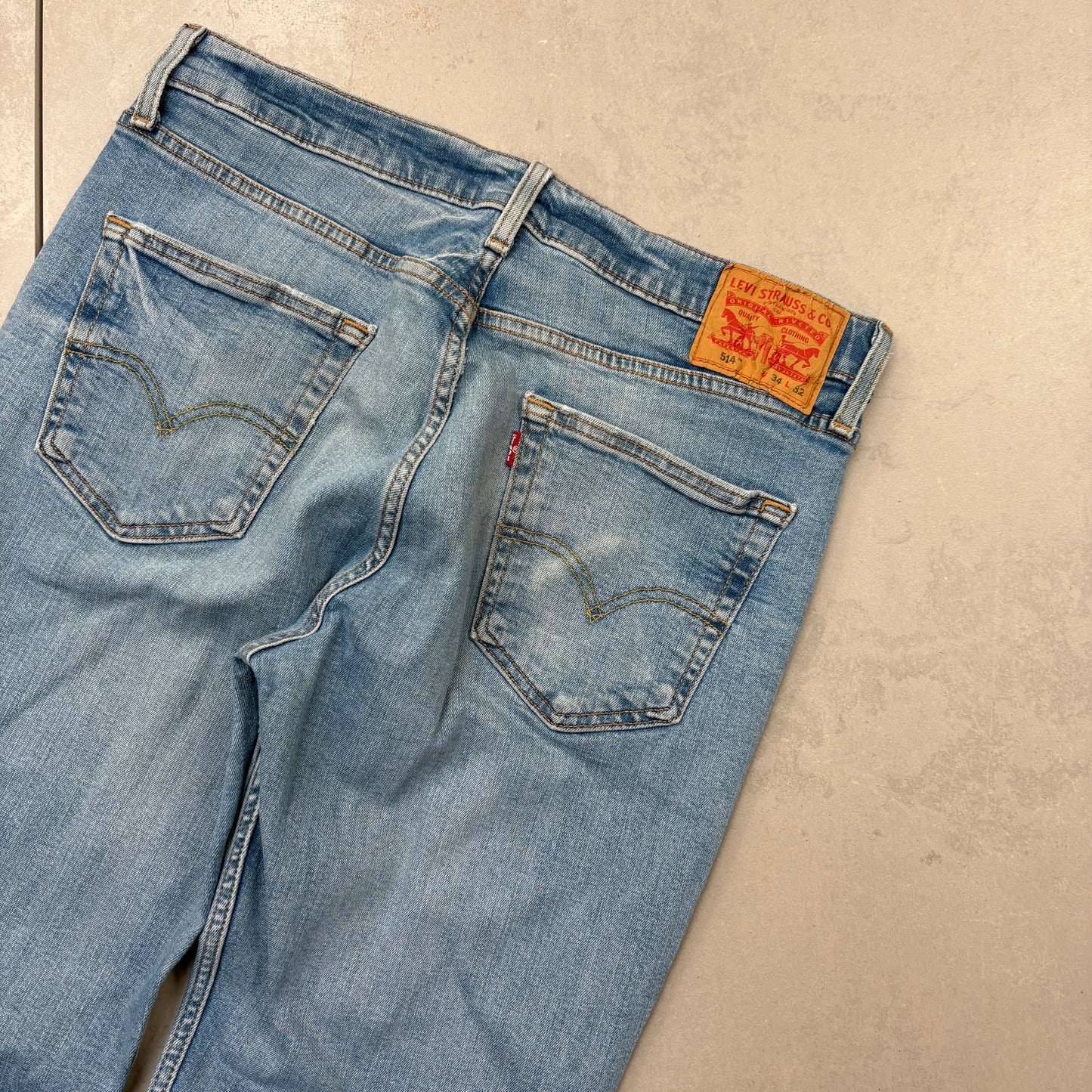 Vintage Levis 514 Slim Blue Denim Jeans - 34